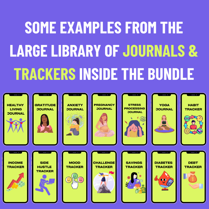 (NOW ON SALE) 14500+ Pages PLR Editable Planners, Journals, And Trackers- Printable with Resell Rights